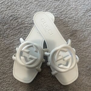 Palma GG Rubber Flat Slide Sandals